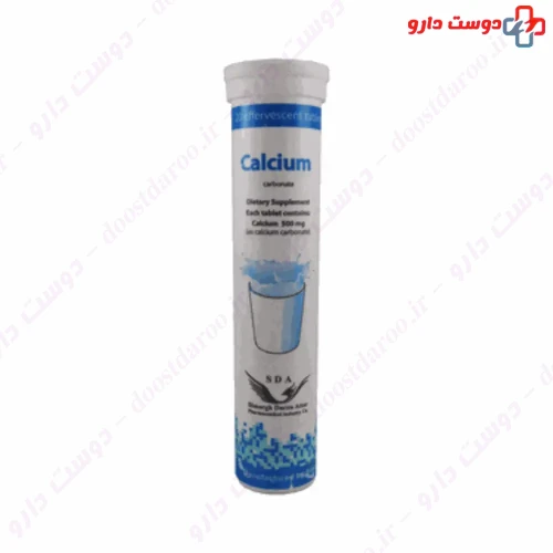 قرص جوشان کلسیم کربنات حاوی 500 میلی گرم 20 عددی سیمرغ دارو