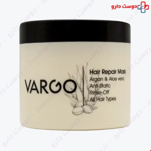 ماسک مو ترمیم کننده آلوئه ورا و روغن آرگان400 میلی لیتری وارگو 
