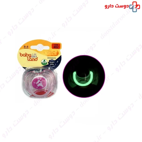 پستانک شب تاب ارتودنسی 482 بی بی لند
