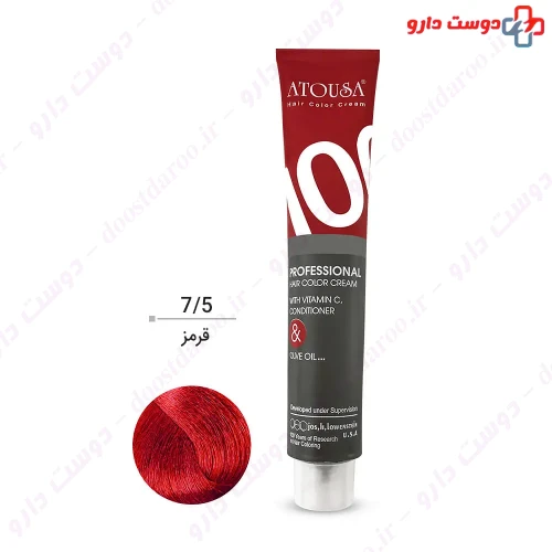 رنگ مو سری قرمز 100 میلی لیتری آتوسا
