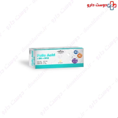 قرص اسید فولیک و ب6 و ب12 30عددی کارن