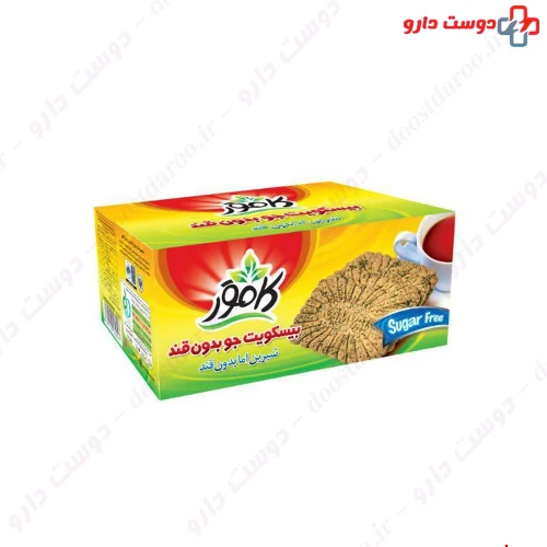 بیسکویت جو بدون قند 350 گرمی کامور