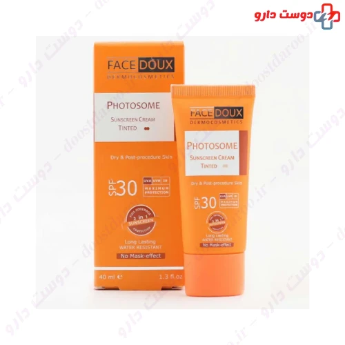 کرم ضد آفتاب رنگی فوتوزوم SPF30 پوست خشک 40 میلی لیتری فیس دوکس