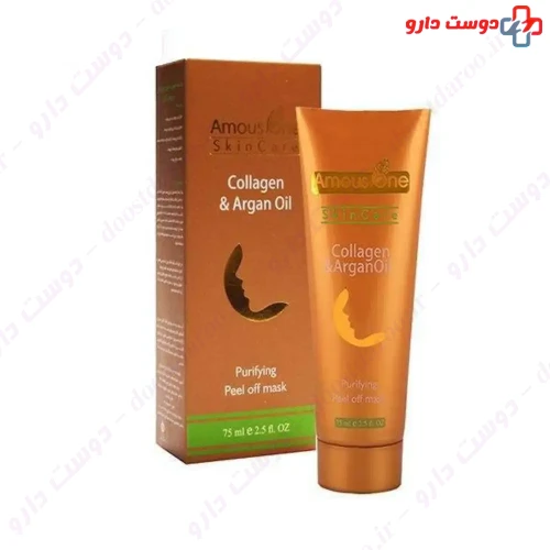 ماسک صورت حاوی کلاژن و آرگان 75 میلی لیتری آموس وان