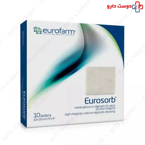 پانسمان آلژینات یوروزورب 10*10 سانتی متر یوروفارم