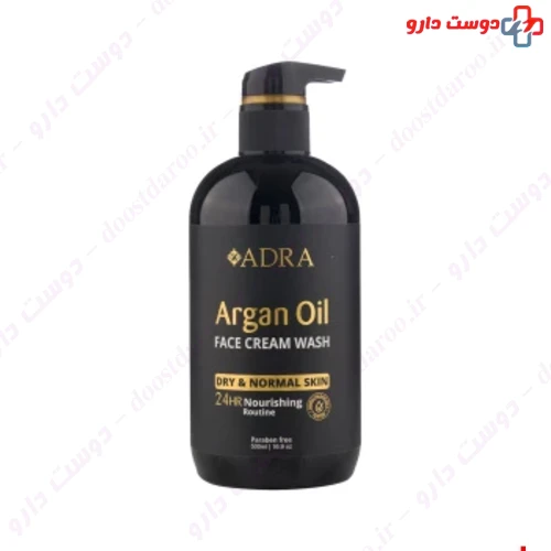 ژل شستشوی صورت کرمی حاوی روغن آرگان 500 میلی لیتری آدرا