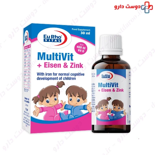 قطره مولتی ویت آیزن و زینک 30 میلی لیتری یورو ویتال