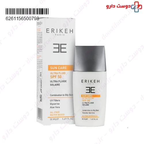فلوئید ضد آفتاب SPF50 مناسب پوست چرب و مختلط 50 میلی لیتری اریکه