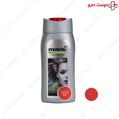 شامپو رنگساژ شماره 8.65 رنگ قرمز آتشین 200 میلی لیتری مارال