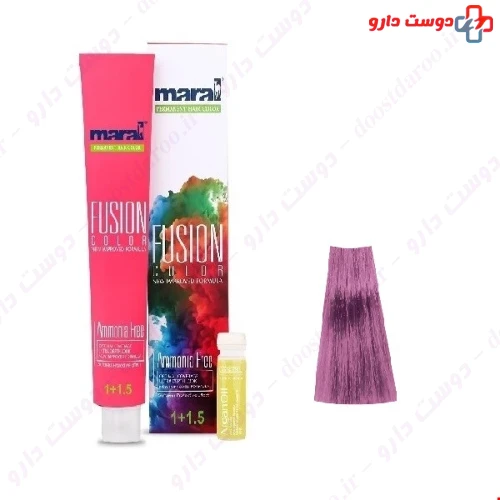 رنگ مو بدون آمونیاک رنگ ارغوانی پاستل شماره 7.991 فیوژن 100 میلی لیتری مارال