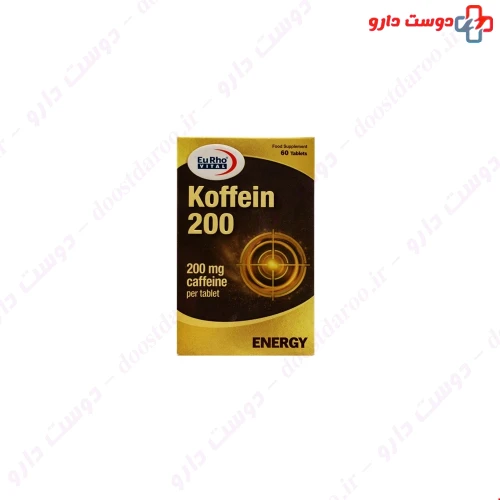 قرص کافئین یوروویتال 200 میلی گرم 60 عددی یورو ویتال