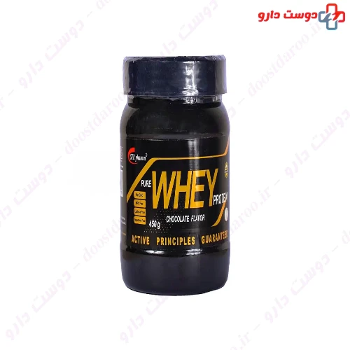 پودر وی پروتئین خالص 450 گرمی اس تی پی فارما