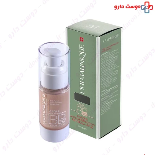 بی بی کرم رنگی پوست چرب بژ طبیعی 30 میلی لیتری درمایونیک