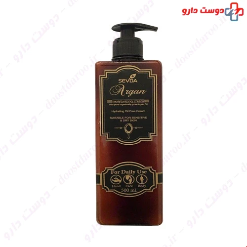 کرم مرطوب کننده و آبرسان حاوی روغن آرگان 500 میلی لیتری سودا