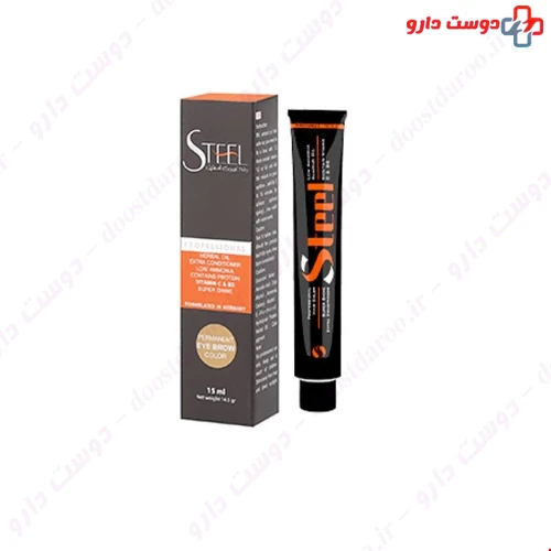رنگ ابرو شماره 12.6 رنگ صدفی 15 میلی‌ لیتری استیل