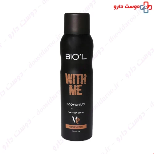اسپری بدن مردانه مدل With Me حجم 150 میلی لیتری بیول