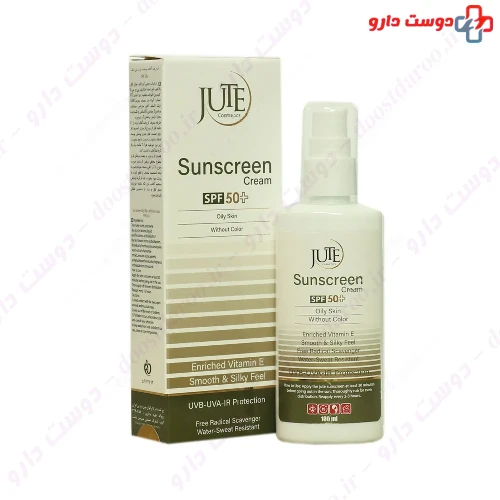 کرم ضد آفتاب SPF50 مناسب پوست چرب بی رنگ 40 میلی لیتری ژوت