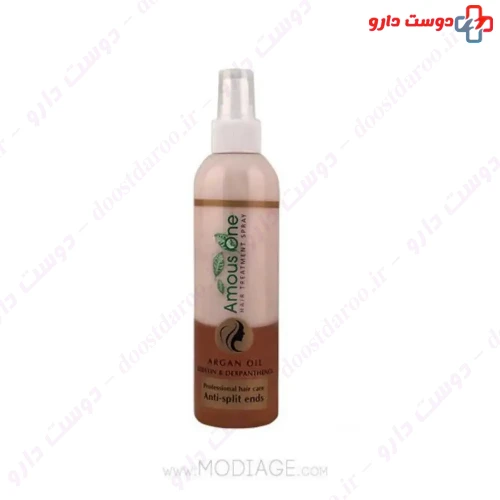 سرم موی دو فاز حاوی کراتین و روغن آرگان 250 میلی لیتری آموس وان