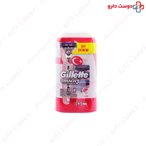 خودتراش مچ 3 توربو با 5 سری یدک ژیلت