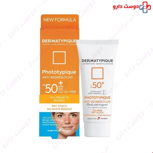 فلوئید ضد آفتاب پوست قرمز و حساس فتوتیپیک SPF50 بی رنگ 40 میلی لیتری درماتیپیک