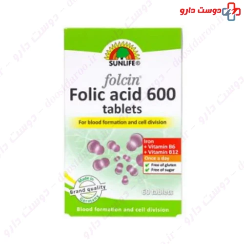 قرص فولسین فولیک اسید 60 عددی سان لایف