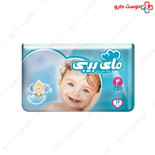 پوشک کامل  سایز 4 12 عددی مای بی بی