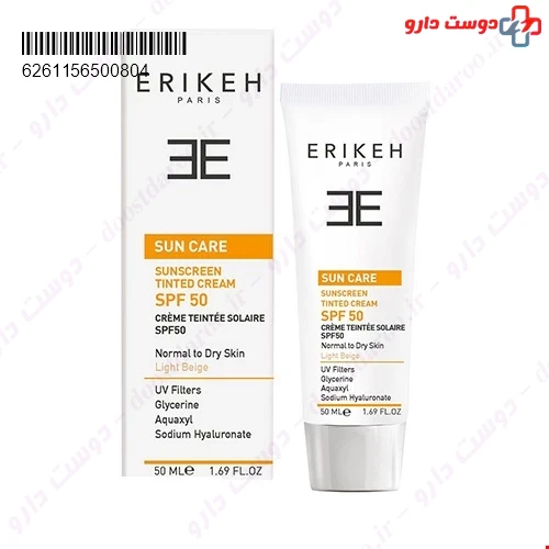 کرم ضد آفتاب پوست خشک و نرمال SPF50 50 میلی لیتری اریکه