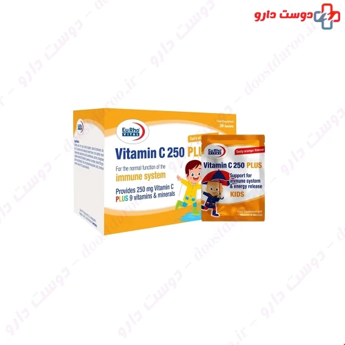 ساشه ویتامین ث 250 پلاس کیدز یوروویتال 30 عددی یورو ویتال