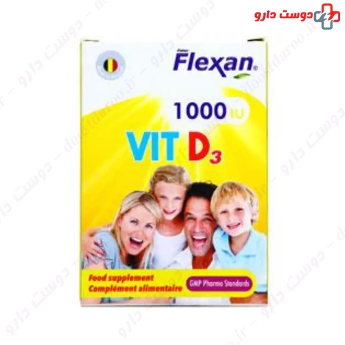 سافت ژل ویتامین د۳ 1000 میلی گرم 60 عددی فلکسان