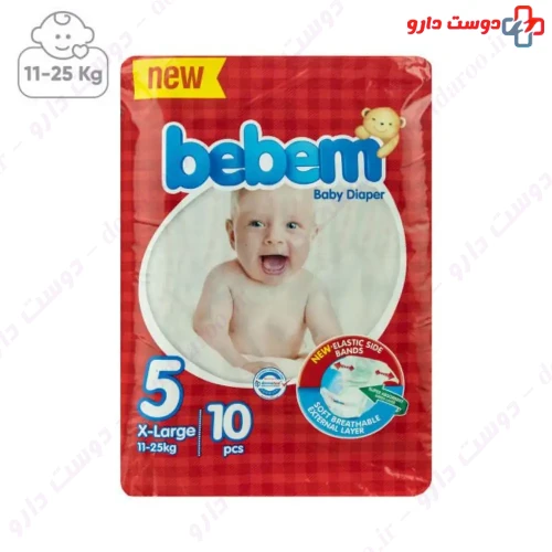پوشک مدل New سایز 5 بسته 10 عددی ببم