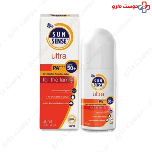 لوسیون ضدآفتاب سان سنس اولترا میلک SPF50 50 میلی لیتری ایگو