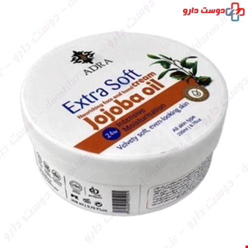 کرم صورت و بدن حاوی روغن جوجوبا ۲۰۰ میلی لیتری آدرا