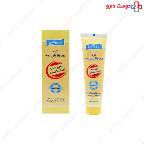 کرم پیشگیری از حساسیت و ادرار سوختگی پای کودک 100 گرمی ایروکس