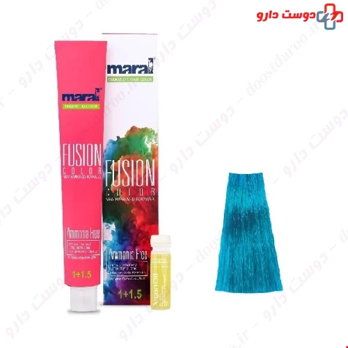 رنگ مو بدون آمونیاک رنگ آبی رویال شماره 7.105 فیوژن 100 میلی لیتری مارال
