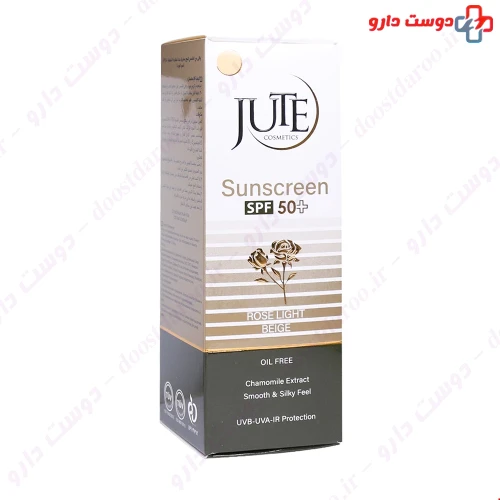 کرم ضد آفتاب رنگی SPF50 رنگ رز خیلی روشن مناسب انواع پوست 50 میلی لیتری ژوت