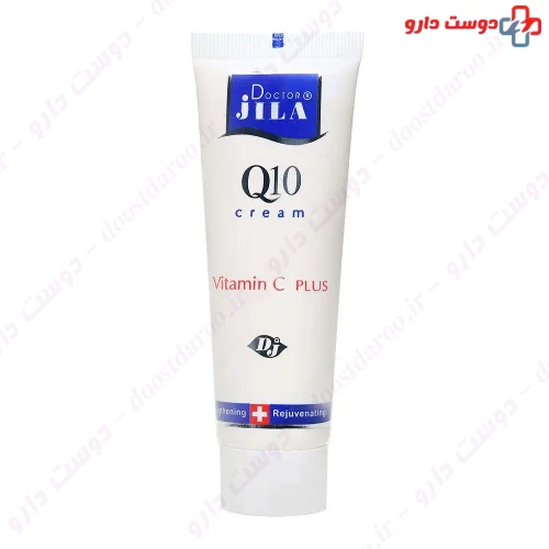 کرم ضد چروک Q10 و ویتامین C 50 گرمی دکتر ژیلا