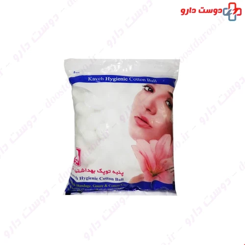 پنبه توپک بهداشتی سفید 50 گرم کاوه