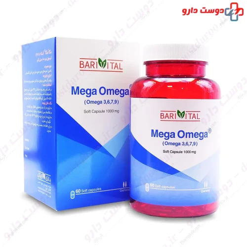 کپسول نرم مگا امگا 1000میلی‌گرم 60‌ عددی باریویتال