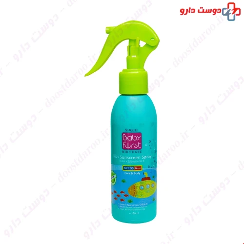 اسپری ضد آفتاب صورت و بدن کودکان SPF50 150 میلی لیتری سی گل