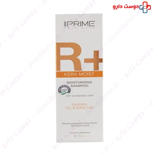 شامپو رطوبت رسان موی خشک و آسیب دیده +R 250 میلی لیتری پرایم