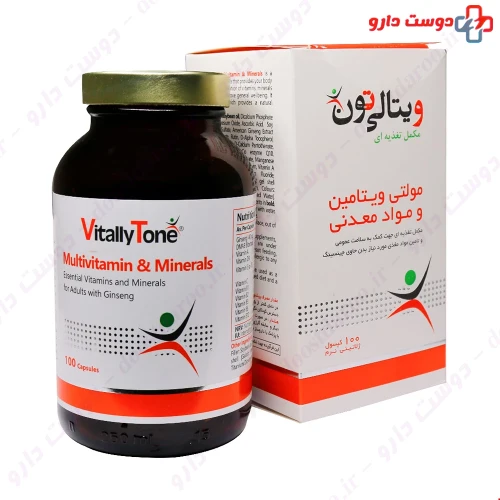 کپسول مولتی ویتامین و مینرال 100 عددی ویتالی تون