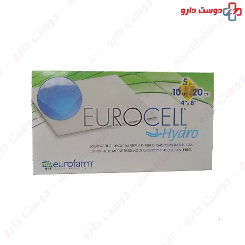 پانسمان هیدروفایبر یوروسل 20×10 سانتی متری یوروفارم