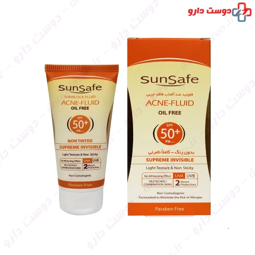 فلوئید ضد آفتاب فاقد چربی SPF50 50 میلی لیتری سان سیف