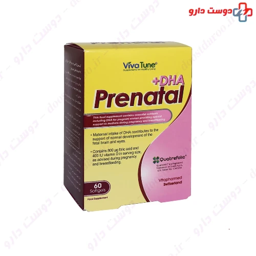 سافت ژل پریناتال پلاس دی اچ ای 60 عددی ویواتیون
