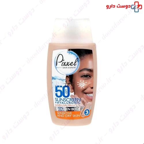 کرم ضد آفتاب SPF50 مناسب پوست خشک و حساس پیسکل 50 میلی لیتری پیکسل