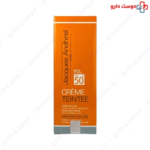 کرم ضد آفتاب پوست خشک و معمولی SPF50 50 میلی لیتری ژاک آندرل پاریس