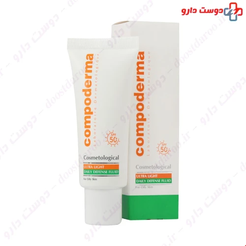 کرم ضد آفتاب SPF50 پوست چرب 40 میلی لیتری کامپودرما