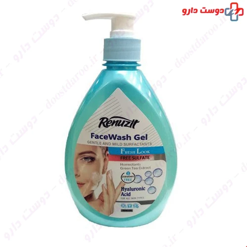 ژل شستشو صورت مناسب انواع پوست حاوی هیالورونیک اسید 500 میلی لیتری رینوزیت