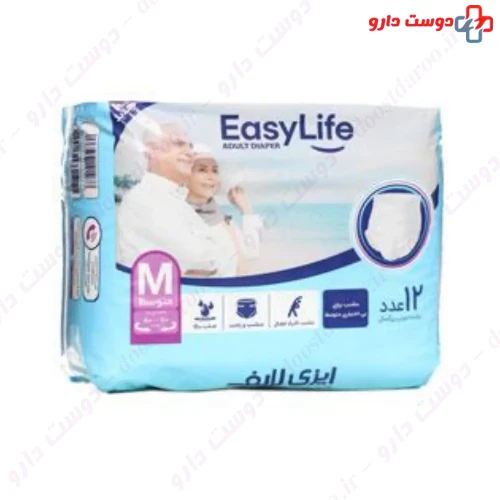 پوشک شورتی بزرگسالان سایز متوسط 12 عددی ایزی لایف