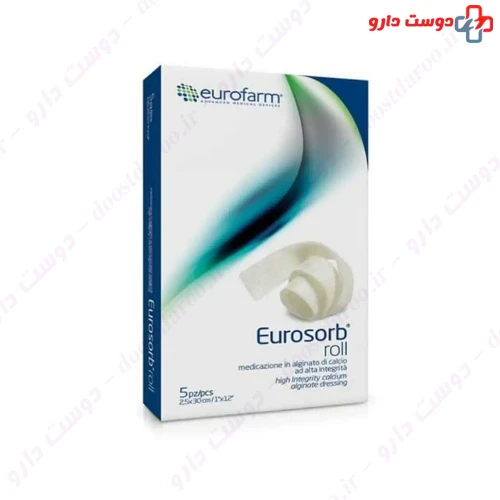 پانسمان آلژینات یوروزورب نواری 10×10 سانتی متری یوروفارم